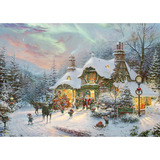 Schmidt Spiele Thomas Kinkade Studios: Santas Nacht bevor Weihnachten, Puzzle 1000 Teile