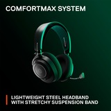 SteelSeries Arctis Nova 7X, Gaming-Headset schwarz/grün, USB-C, Bluetooth