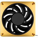 Alphacool Apex Stealth Metal 120mm Lüfter 2000rpm, Gehäuselüfter gold/schwarz