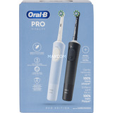  Oral-B Vitality Pro D103 Duo, Elektrische Zahnbürste schwarz/blau, Black/Blue, inkl. 2. Handstück