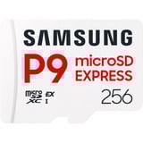 SAMSUNG P9 Express 256 GB microSDXC, Speicherkarte weiß, PCIe Gen3.0x1, NVMe 1.3, SD 7.1, UHS-I