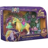 Spin Master Unicorn Academy - Ava & Einhorn Leaf Stall Spielset mit Farbwechseleffekt, Spielfigur 