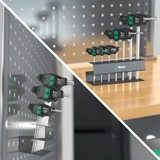 Wera 454/7 HF Set 2 Quergriff-Schraubendreher + Rack, 7-teilig schwarz/grün, mit Haltefunktion