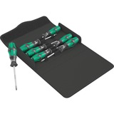 Wera Schraubendreher-Satz Kraftform Plus 300/7 Set 1 schwarz/grün, 7-teilig, Lasertip