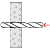 fischer Hohlraum-Metalldübel HM 6x65 S silber, 50 Stück, mit metrischer Schraube