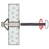 fischer Hohlraum-Metalldübel HM 6x65 S silber, 50 Stück, mit metrischer Schraube