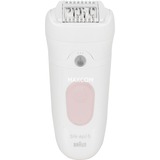 Braun Silk-épil 5-000, Epiliergerät weiß/rosa, incl. Reinigungsbürste