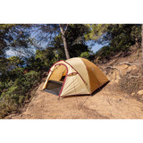Coleman Darwin 4 Plus Summer, Zelt beige/dunkelrot