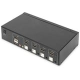 Digitus Desktop HDMI KVM Switch 4-Port, KVM-Switch schwarz