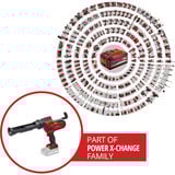 EINHELL Power X-Change Akku-Kartuschenpistole TE-SG 18/10 Li - Solo, 18Volt rot/schwarz, ohne Akku und Ladegerät