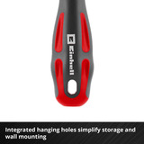 EINHELL Schraubendreher-Set PZ, 5-teilig rot/schwarz, Ergonomische Zweikomponentengriffe