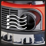 EINHELL TE-VC 36/25 Li S-Solo (2x 18Volt), Nass-/Trockensauger rot/edelstahl, ohne Akku und Ladegerät