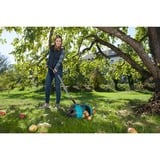 GARDENA combisystem-Rollsammler 3108-30, Obstpflücker schwarz/türkis, mit 130cm Holzstiel