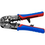 KNIPEX Crimpzange 97 51 13 für Westernstecker blau/rot, für RJ-45-Stecker