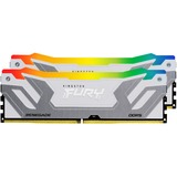 Kingston CU-DIMM 48 GB DDR5-8400 (2x 24 GB) Dual-Kit, Arbeitsspeicher silber/weiß, KF584CU40RWAK2-48, FURY Renegade RGB, INTEL XMP