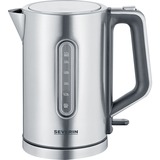 Severin WK 3416, Wasserkocher edelstahl (gebürstet)/schwarz, 1,7 Liter