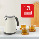 Tefal KI666A  Edelstahl, Wasserkocher beige/edelstahl, 2.400 Watt, 1,7 Liter