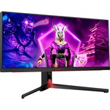 AOC AGON AG344UXM, Gaming-Monitor 87 cm(34 Zoll), schwarz/rot, WQHD, Adaptive-Sync, HDR, 170Hz Panel