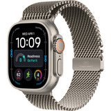 Apple Watch Ultra 4, Smartwatch Titan natur, 49 mm, Milanaise Armband Titan natur S, Cellular
