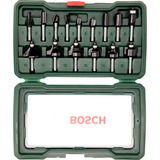 Bosch Heimwerken & Garten Wolfram-Carbide-Fräser-Set, 15-teilig 1/4" Schaft