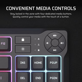 Corsair K55 CORE TKL, Gaming-Tastatur schwarz, DE-Layout, Rubberdome