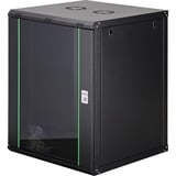 Digitus Wandgehäuse Dynamic Basic Serie - 600x600 mm (BxT), IT-Schrank schwarz, 16 Höheneinheiten