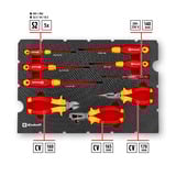 EINHELL E-Case Werkzeugkoffer Elektrik-VDE, 24-teilig, Werkzeug-Set rot/gelb, mit Werkzeug-Sortiment für Elektriker