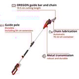 EINHELL Power X-Change Akku-Hochentaster GC-LC 18/20 Li T-Solo, 18Volt rot/schwarz, ohne Akku und Ladegerät