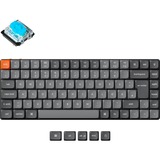 Keychron K3 Max, Gaming-Tastatur grau/orange, DE-Layout, Gateron Low Profile 2.0 Mechanical Blue, Hot-Swap, Aluminiumrahmen, RGB