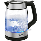 Tefal KI6058 Glas, Wasserkocher transparent/silber, 2.200 Watt, 1,7 Liter
