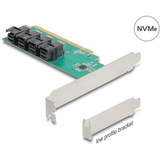 DeLOCK PCI Express x16 Karte zu 4 x intern SFF-8643 NVMe  - LP, Schnittstellenkarte 