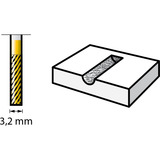 Dremel MAX Wolframkarbid-Fräsmesser zum Schnitzen (9903DM), Fräser 1 Stück, Schaft Ø 3,2mm