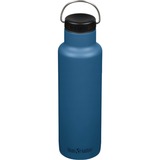 Klean Kanteen Trinkflasche Classic 800ml blau, mit schwarzem Loop Cap