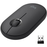 Logitech M350 Pebble, Maus graphit, 2,4 GHz, Bluetooth, kompatibel mit Notebook/PC/iPad/Mac, Chromebook zertifiziert