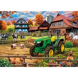 Schmidt Spiele John Deere: Bauernhof mit Traktor 5050E, Puzzle 1000 Teile