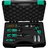 Wera 7443/61/9 Montageset für Reifendruckkontrollsysteme, Schraubendreher schwarz/grün, 9-teilig, mit Rapidaptor Schnellwechselfutter