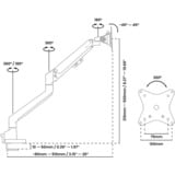 Arozzi Alzare Neo Duo, Monitorhalterung weiß