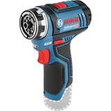 Bosch Akku-Bohrschrauber GSR 12V-15 FC Professional, 12Volt blau/schwarz, 2x Li-Ionen Akku 2,0Ah, in L-BOXX