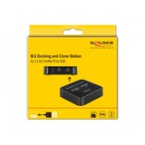 DeLOCK USB 3.0 Docking- und Klonstation 2 x M.2 NVMe, Dockingstation schwarz, M.2 SSD