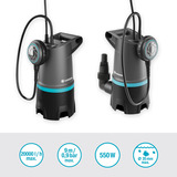 GARDENA Schmutzwasser-Tauchpumpe 20000 BASIC, Tauch- / Druckpumpe grau/schwarz, 550 Watt