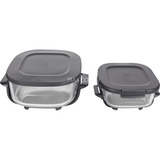 Ninja CRISPi 4-in-1 tragbare Glas-Heißluftfritteuse "Salbei" graugrün/transparent, 1.700 Watt, 2 Körbe 1,4 und 3,8 Liter