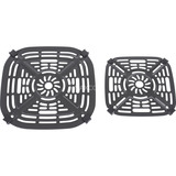 Ninja CRISPi 4-in-1 tragbare Glas-Heißluftfritteuse "Salbei" graugrün/transparent, 1.700 Watt, 2 Körbe 1,4 und 3,8 Liter