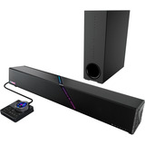 ASUS ROG Gjallar, Soundbar schwarz, kabelloser Subwoofer, All-in-One-Audio-Control-Hub