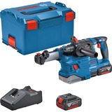 Bosch Professional Akku-Bohrhammer GBH 18V-22 Professional, 18Volt, mit GDE 18V-12 blau/schwarz, 2x Li-Ionen Akku 4,0Ah, in L-BOXX