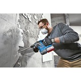 Bosch Professional Akku-Bohrhammer GBH 18V-22 Professional, 18Volt, mit GDE 18V-12 blau/schwarz, 2x Li-Ionen Akku 4,0Ah, in L-BOXX