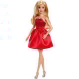 Mattel Rubinrote Barbie-Party-Modepuppe zum 80. Jubiläum in einem roten Kleid mit Zubehörteilen