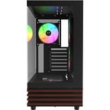 Thermaltake View 270 Plus WS ARGB , Tower-Gehäuse schwarz/holz, Tempered Glass x 2, Holz-Struktur