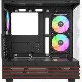 Thermaltake View 270 Plus WS ARGB , Tower-Gehäuse schwarz/holz, Tempered Glass x 2, Holz-Struktur