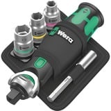 Wera 8009 Zyklop Pocket Set 2, 18-teilig, Bit-Satz schwarz/grün, Umschaltknarre für 3/8", 1/4"