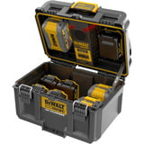 DEWALT ToughSystem 2.0 Charger Box DWST83471, Ladestation schwarz, Gleichzeitiges Laden von 2 18Volt XR / 54Volt FLEXVOLT Akkus